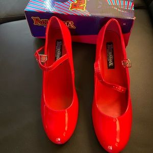 Red Paten Leather heels